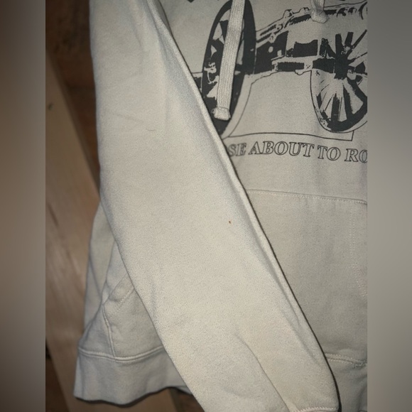 AC/DC Hoodie Medium White Ivory ACDC CANON FOR THOSE ABOUT TO ROCK - Picture 3 of 7